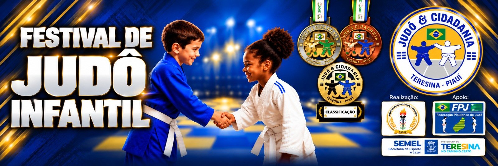 Festival de Judô Infantil — Judô e Cidadania, em Teresina, com realização da ASCOPI.